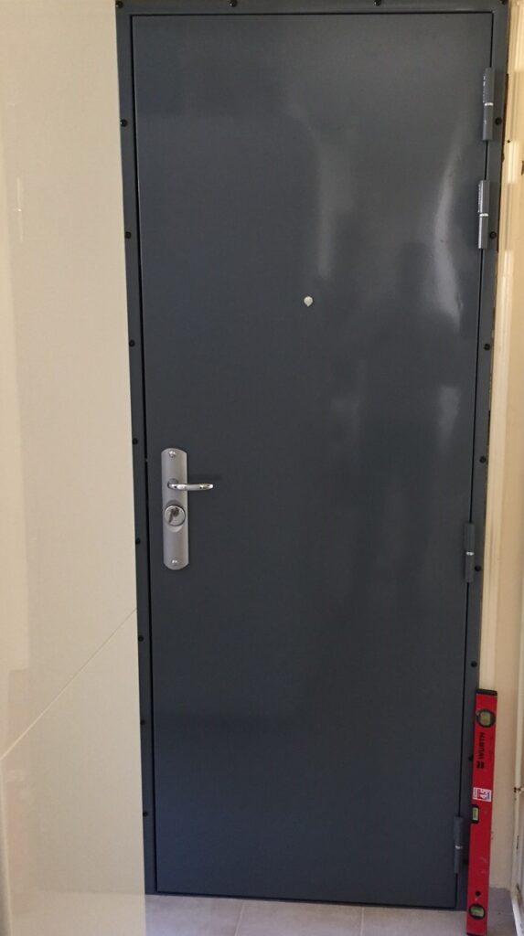Bloc porte blindé RAL 7016