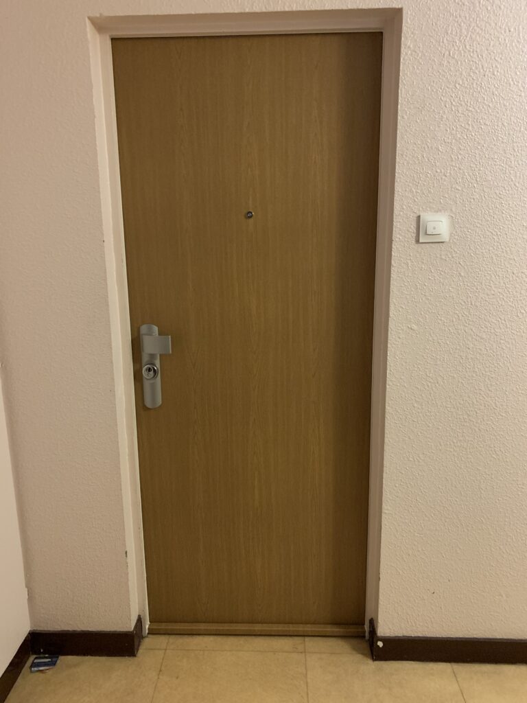 Bloc porte blindée coloris chêne clair 