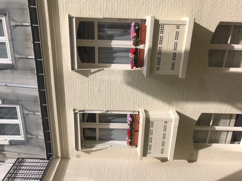 Store à projection avec auvent de projection
